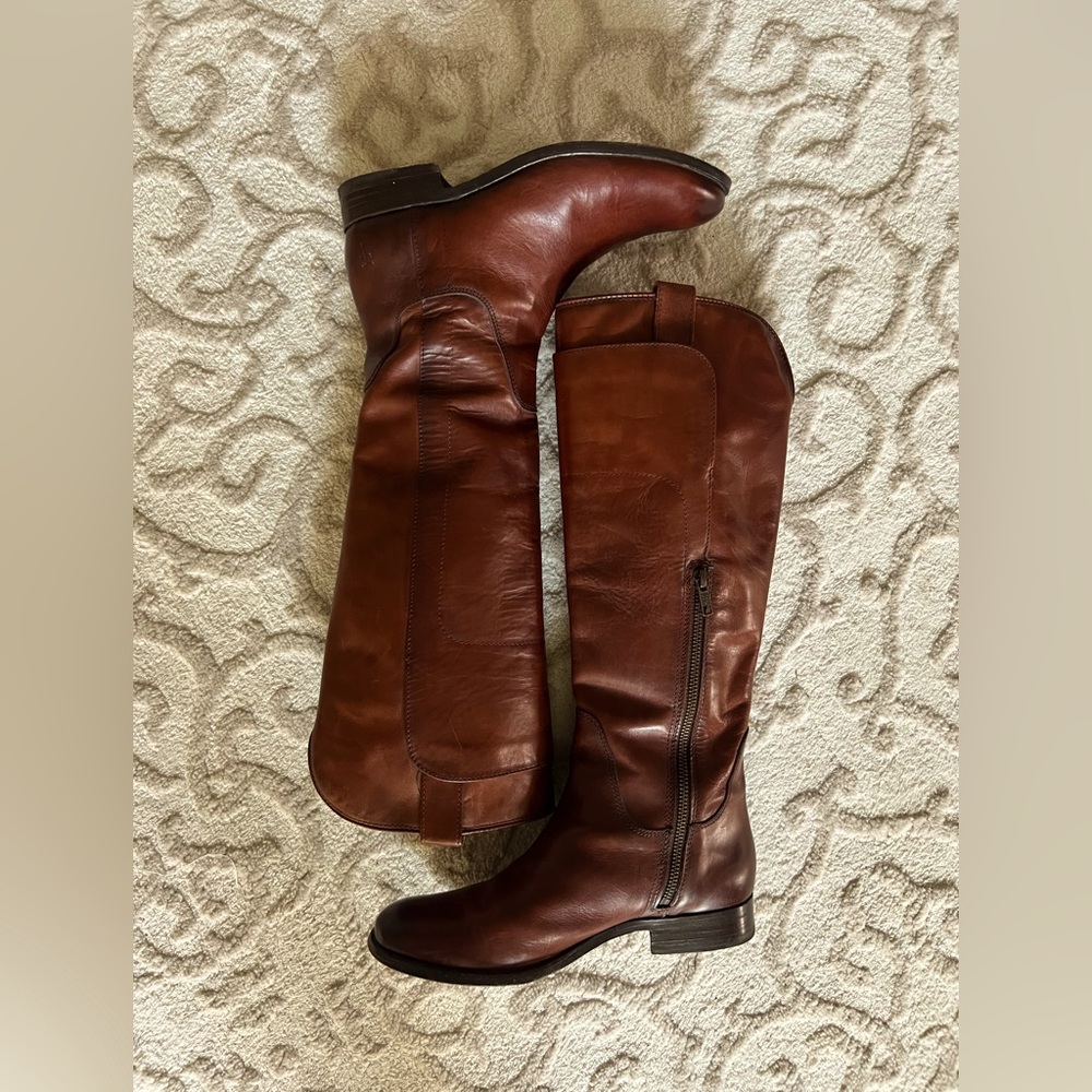 FRYE Melissa Tall Riding Boot Redwood size 8